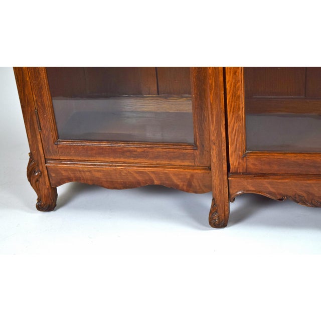 Antique Carved Quarter Sawn Oak Breakfront Bookcase China Chairish