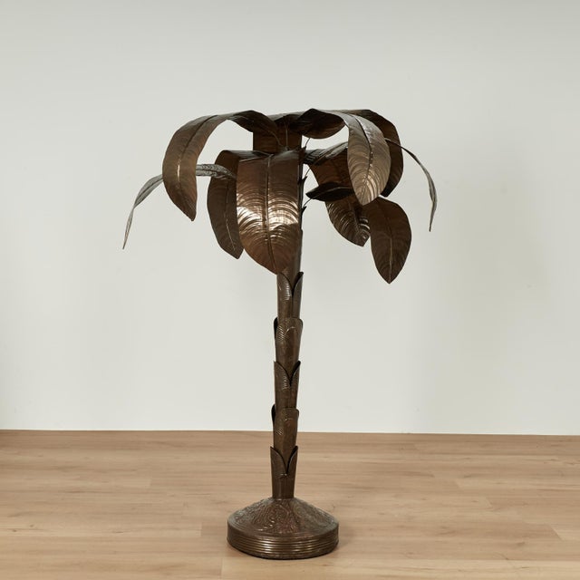 Vintage Brass Palm or Banana Tree Sculpture For Sale - Image 11 of 13