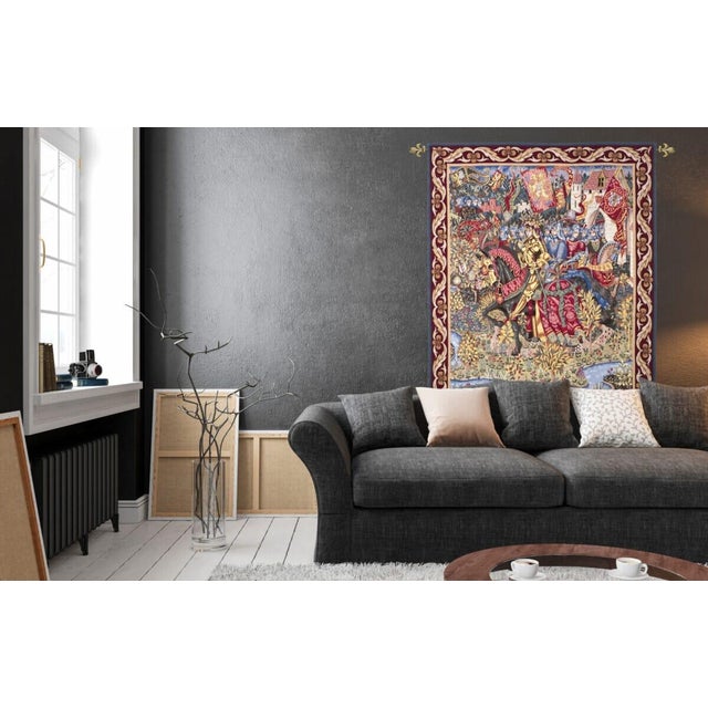 This beautiful tapestry is woven on a jacquard loom by skilled weavers, keeping alive the centuries old tradition of...