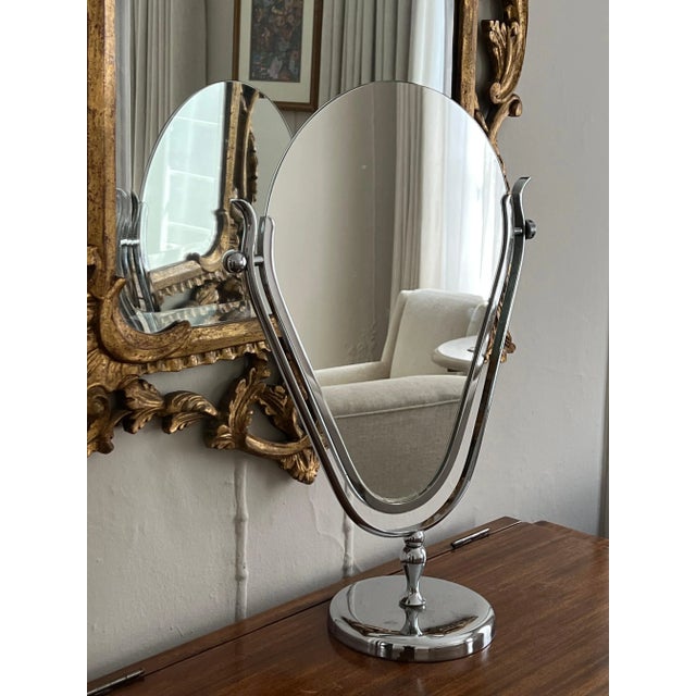 Charles Hollis Jones Silver Vanity Mirror For Sale - Image 9 of 10