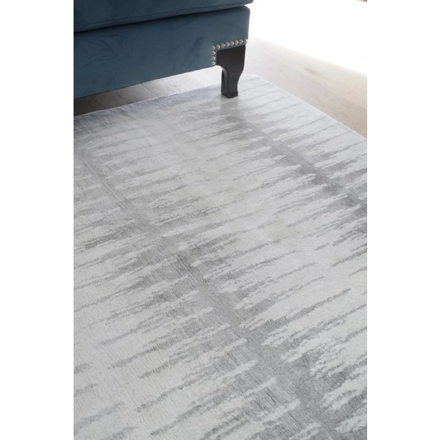Not Yet Made - Made To Order Dartford Hand-Knotted Bamboo/SilkGray/Silver/Multi Rug - 9'x12' For Sale - Image 5 of 8