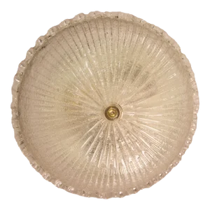 Large Trasparent Murano Glass Ceiling Light , 1960