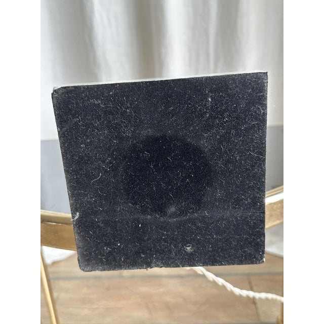 Large Marble and Copper Table Lamps with Velvet Shade from Hilton Hotel, 1980s, Set of 2 For Sale - Image 18 of 18