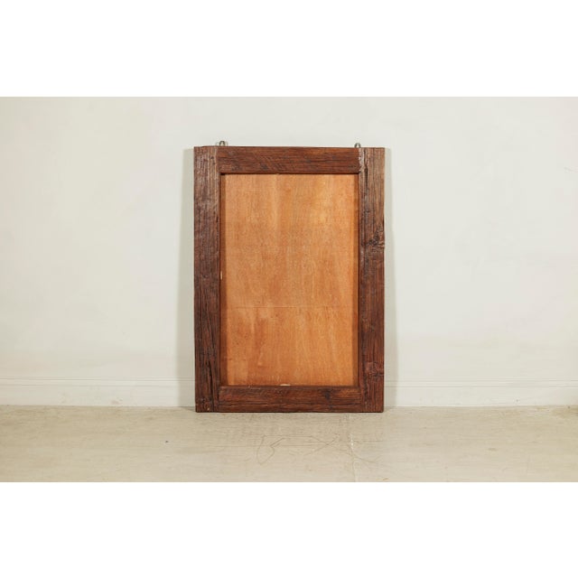 Antique Dutch Colonial Java Wooden Frame with Rustic Hand-Carved Detailing For Sale - Image 15 of 18