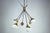 Gold Mid-Century Italian Brass and Opaline Glass Chandelier from Stilnovo, 1950s For Sale - Image 8 of 16