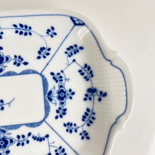 Ceramic Blue Porcelain Cake Plate from Heinrich, Germany, 1950s For Sale - Image 7 of 8