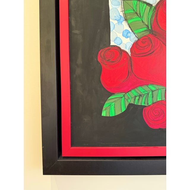 Whimsical Original Oil Painting “A Couple in Love” by Argentine Artist Florencia Troisi For Sale - Image 10 of 13