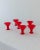 Bring a vibrant splash of color to your home with this stunning set of 6 red vintage drinking glasses from the "Joy"...