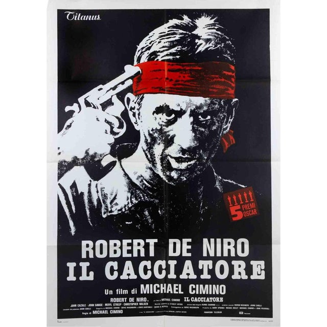 Paper Vintage 2 Sheet Il Cacciatore Poster, Italy, 1970s For Sale - Image 7 of 7