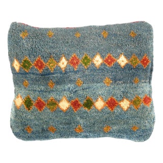 Fine Hand Knotted Persian Gabbeh Pillow For Sale