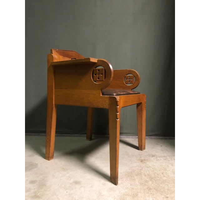 Art Deco Ecclesiastical Armchair, 1920 For Sale - Image 4 of 7