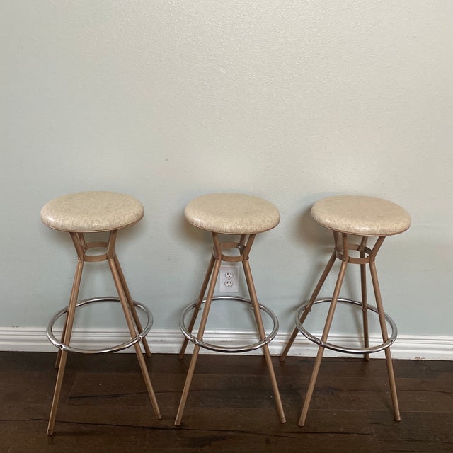 Vintage Cosco Atomic Mid Century Bar Stools Set of 3 Chairish