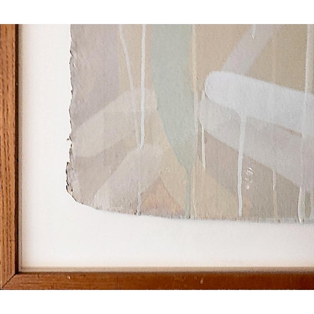 Late 20th Century Late 20th Century Carol Cohen Hamoy Abstract Gouache Painting, Handmade Paper #2 For Sale - Image 5 of 11