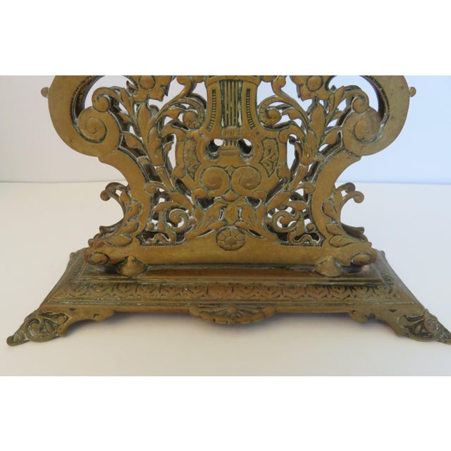 19th Century Antique English Brass Letter Holder Edwardian Art Nouveau For Sale - Image 5 of 12