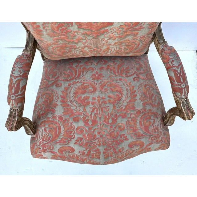 Polychromed and Gilded Louis XV Style Armchairs - A Pair For Sale - Image 11 of 11