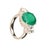 Metal Statement Dinner Ring of Brazilian Emerald & Genuine Zircons in Silver Size 7 For Sale - Image 7 of 7