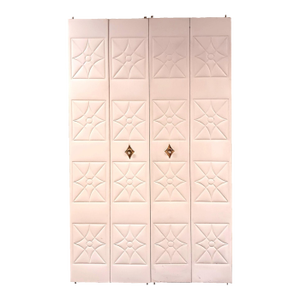 Mid Century Vinylform Padded Vinyl Starburst Patterned Bifold Closet Doors - a Pair
