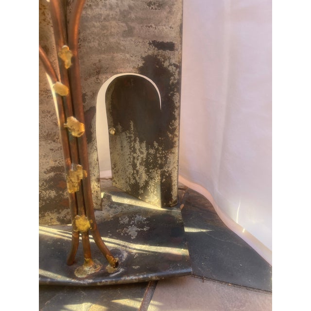 1960’s Torch Cut Brass,steel and Copper of a Bordello With Ladies of the Night Sculpture. For Sale - Image 9 of 12