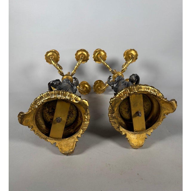 Pair of antique-style candelabra for women, Napoleon III period For Sale - Image 6 of 6