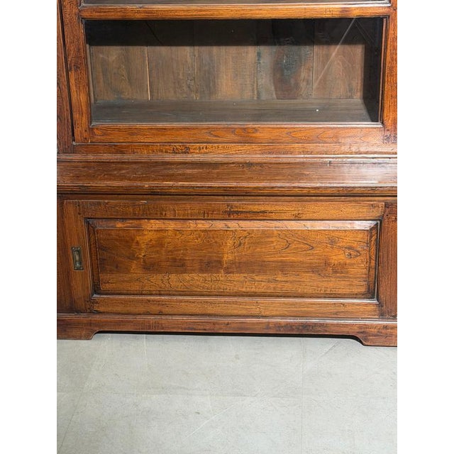 Teak Sliding Door Display Cabinet For Sale - Image 4 of 10