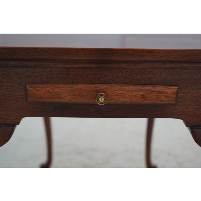 Hickory Chair Co Mahogany Queen Anne Tea Table For Sale - Image 11 of 12