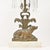 Antique Brass Spaniel Dog Candle Holders With Marble Base and Crystals For Sale - Image 4 of 16