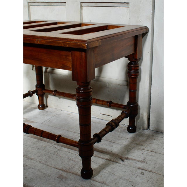 Victorian Teak Luggage Stand, 1900 For Sale - Image 6 of 10