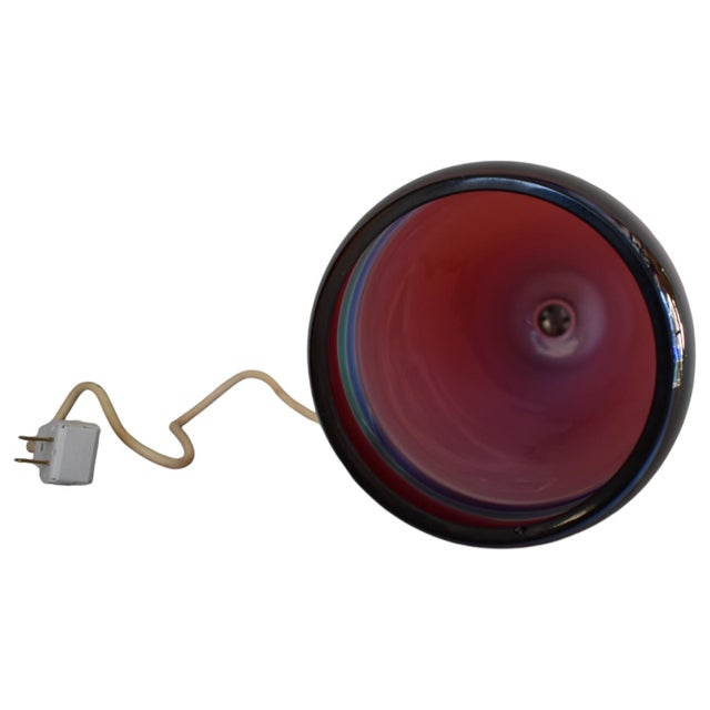 Red 1950s Red With Multicolour Stripes Glass Pendant in the Style of Massimo Vignelli for Venini For Sale - Image 8 of 10