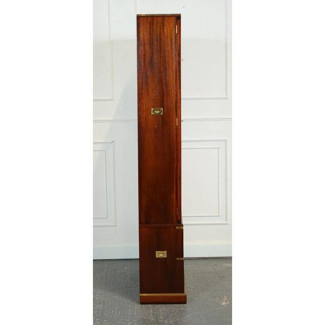 Vintage Military Campaign Display Cabinet with Brass Fittings For Sale - Image 9 of 13