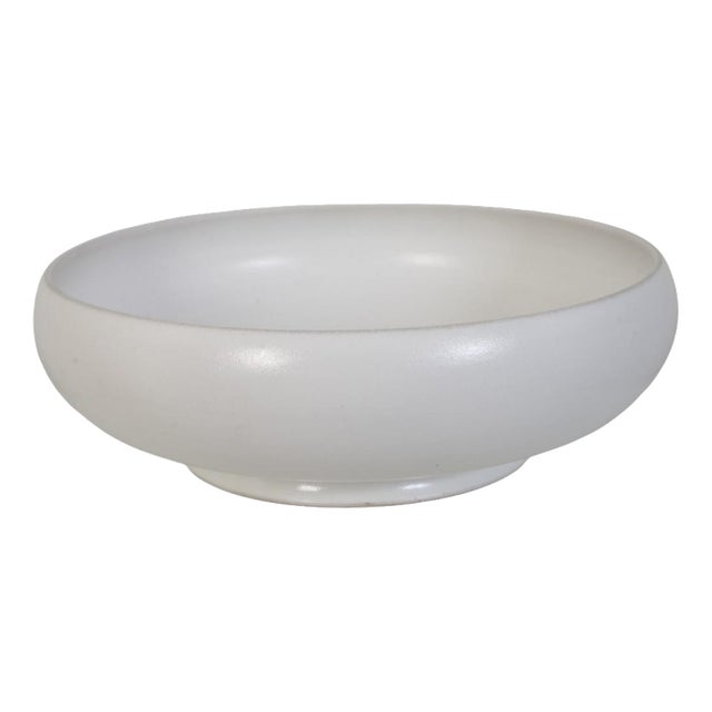 White Ceramic Bowl by Herman Kæhler, 1940s For Sale