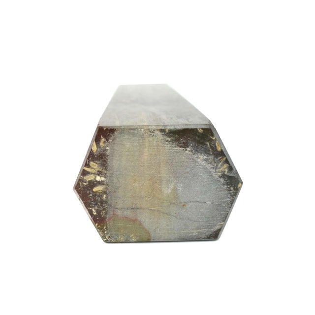 Late 20th Century Contemporary Red Turquoise Obelisk Crystal Point Tower For Sale - Image 11 of 12