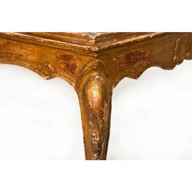 Gold Hollywood Regency Painted Polychromed Low Coffee Table Ca. 1940 For Sale - Image 8 of 12