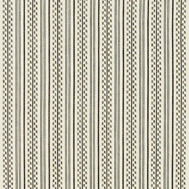 Sample - Schumacher Jack Stripe Fabric in Black For Sale