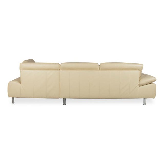 Cream Leather Corner Sofa from Loop For Sale - Image 17 of 18