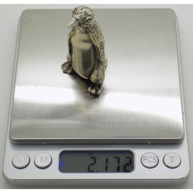 Silver Vintage Italian Handmade Silver Rare and Large Penguin Figurine Handmade Tuscany 1960s For Sale - Image 8 of 9