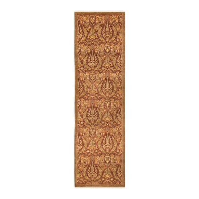 Mogul Collection Hand-Knotted Runner - Pink 2' 7" x 9' 2" For Sale