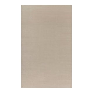 Rug & Kilim’s Oversized Contemporary Textural Solid Rug in Cream and White Tones - 11x18 For Sale