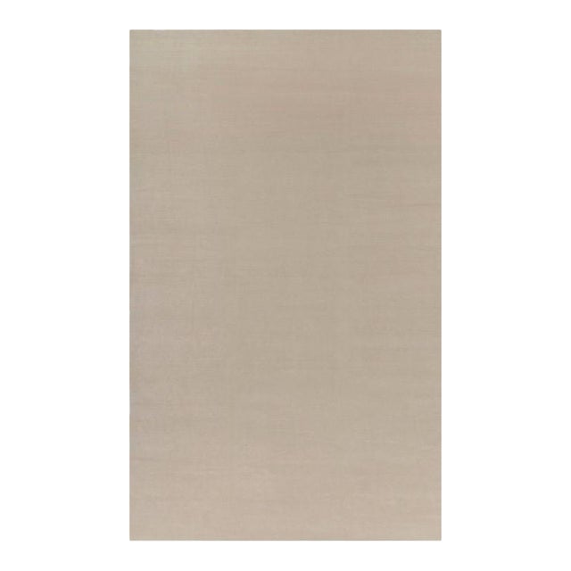 Rug & Kilim’s Oversized Contemporary Textural Solid Rug in Cream and White Tones - 11x18 For Sale