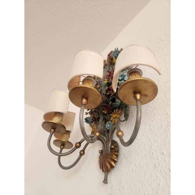 Red Large Vintage Ciani Firenze Wall Lamp, 1970s For Sale - Image 8 of 18