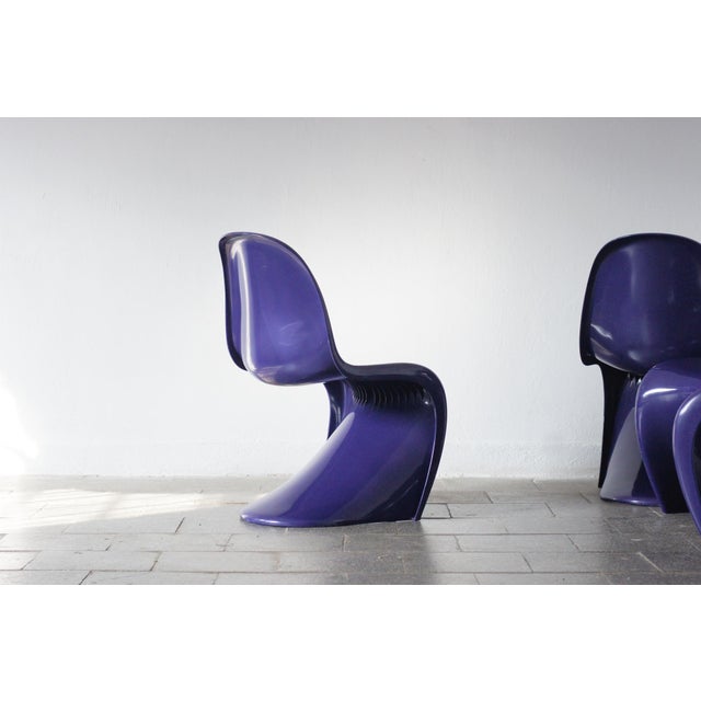 Purple Panton Chairs by Verner Panton, Set of 4 For Sale - Image 6 of 10