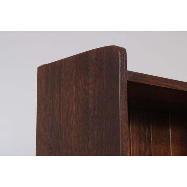 Brown Stickley Mission Oak Tall Bookcase W. Cabinet Base For Sale - Image 8 of 16