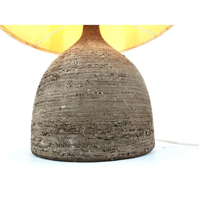 Ceramic Large Ceramic Table Lamp or Floor Lamp with Original Fabric Shade from Krö, 1960s For Sale - Image 7 of 11