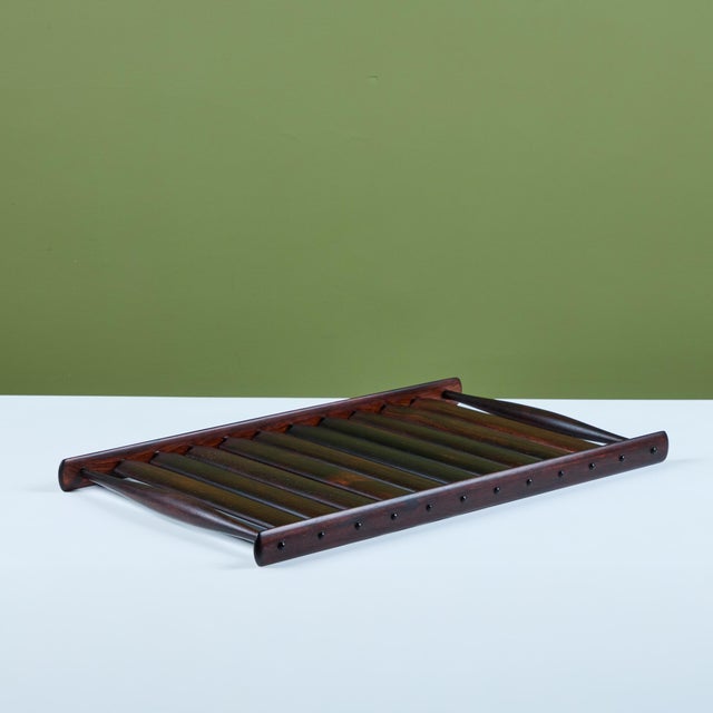Mid-Century Modern Jens Quistgaard Slatted Rosewood Tray for Dansk "Rare Woods" Collection For Sale - Image 3 of 12