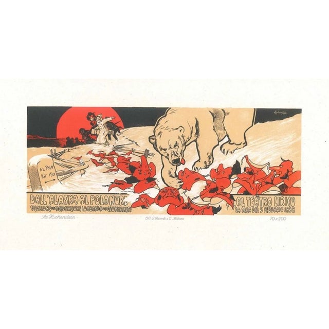 Dall'Alaska al Polo Nord- Original Lithograph by A. Hohenstein - Early 1898 1898 For Sale