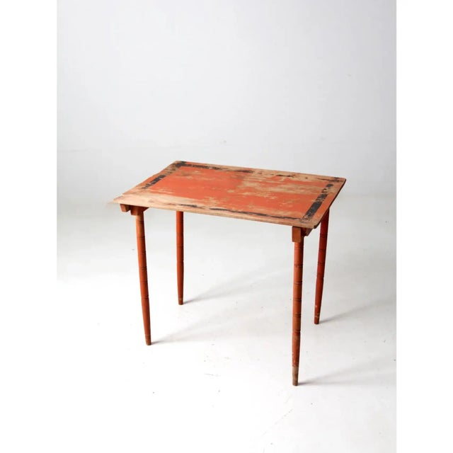 Antique Painted Wood Folding Table For Sale - Image 11 of 13