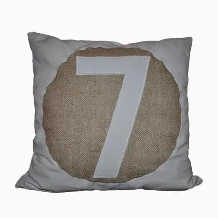 Vintage No.1 & No.7 Cushion, Set of 2 For Sale - Image 9 of 9
