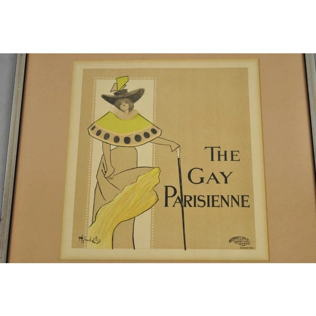 Art Deco Hyland Ellis "The Gay Parisienne" Framed Lithograph Print Les Maitres De lAffice For Sale - Image 3 of 12