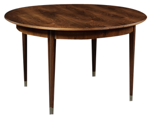 Vintage Danish Round Wood Folding Dining Table by Agner Christoffersen for N.C. Christoffersen, 1948