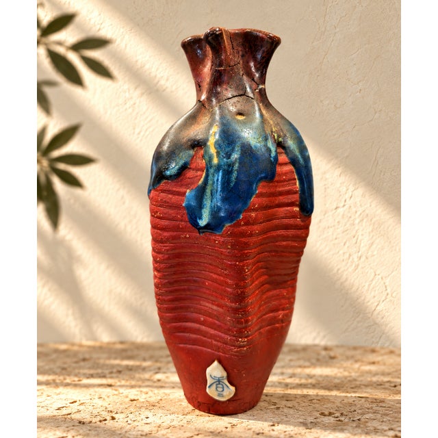 Japanese Meiji Period Ishiguro Koko Signed Sumida Gawa Japanese Figural Vase, C. 1890–1910 For Sale - Image 3 of 11