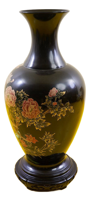 Large Hand-Painted Chinese Resin Vase